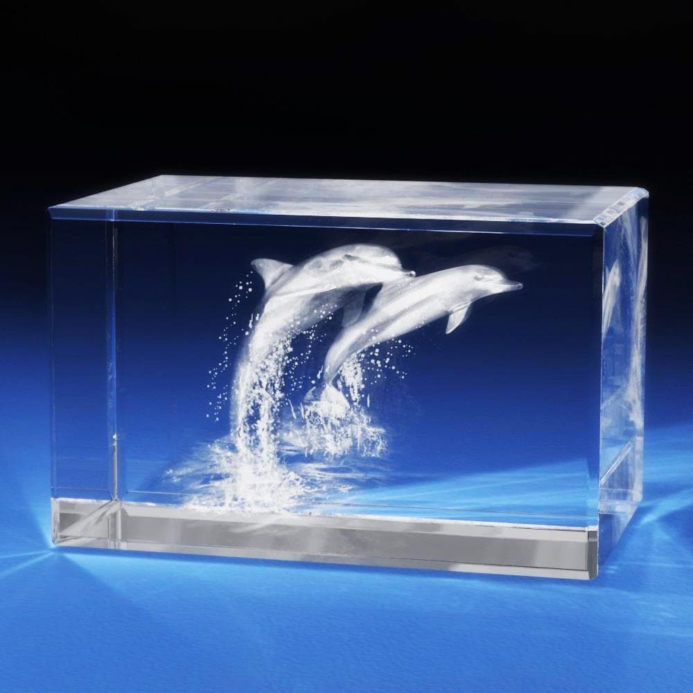 3D Crystal Dolphins | 3D Laser Gifts
