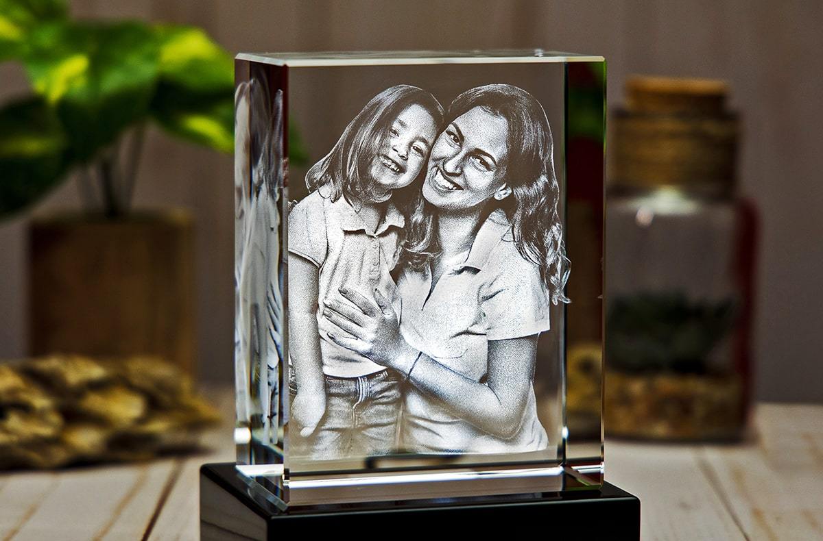 Goodcount 3D Personalized Photo Etched Crystal Cube India  Ubuy