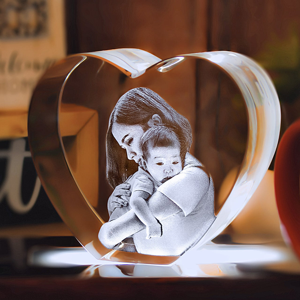 3D Crystal Diamond, Laser Engraved Block, Picture Etched Glass - 3D Laser  Gifts