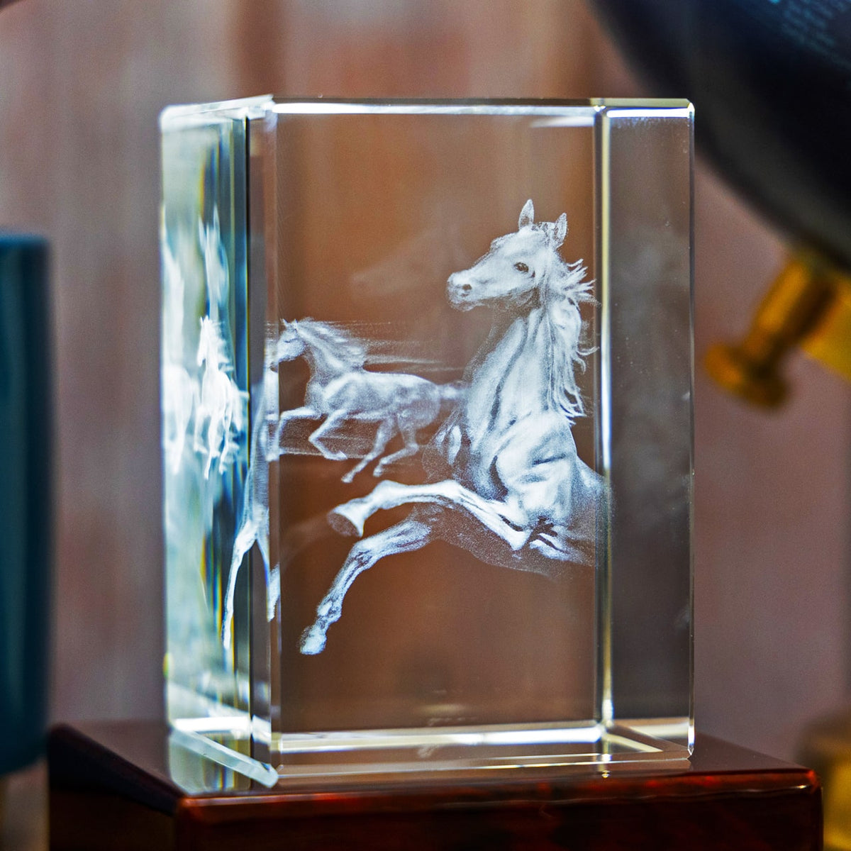 erklære Pump makker 3D Crystal Horses, Photo Engraved Glass | 3D Laser Gifts