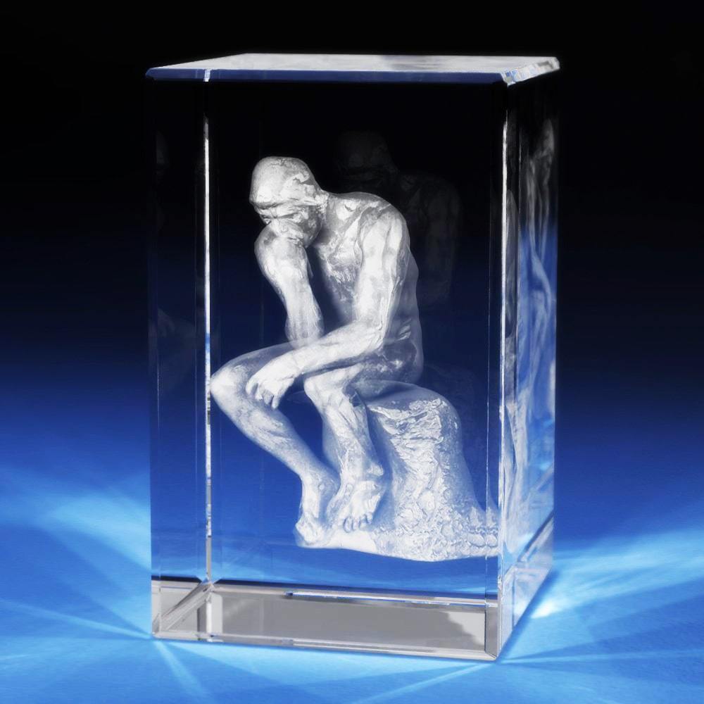 3D Crystal The Thinker | 3D Laser Gifts