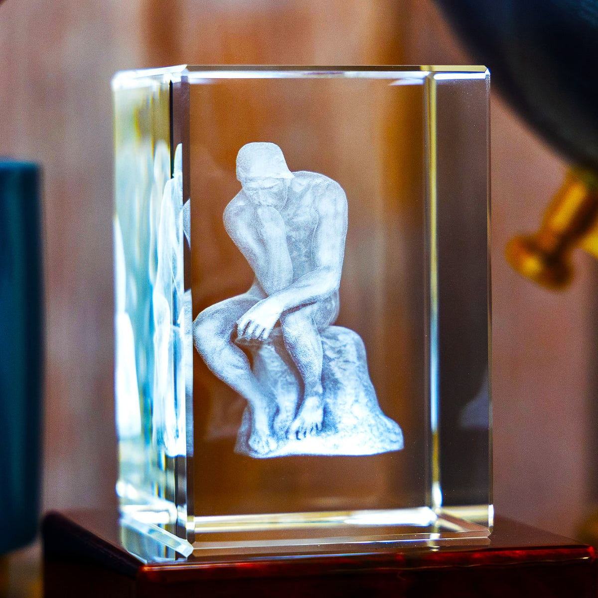 3D Crystal The Thinker | 3D Laser Gifts