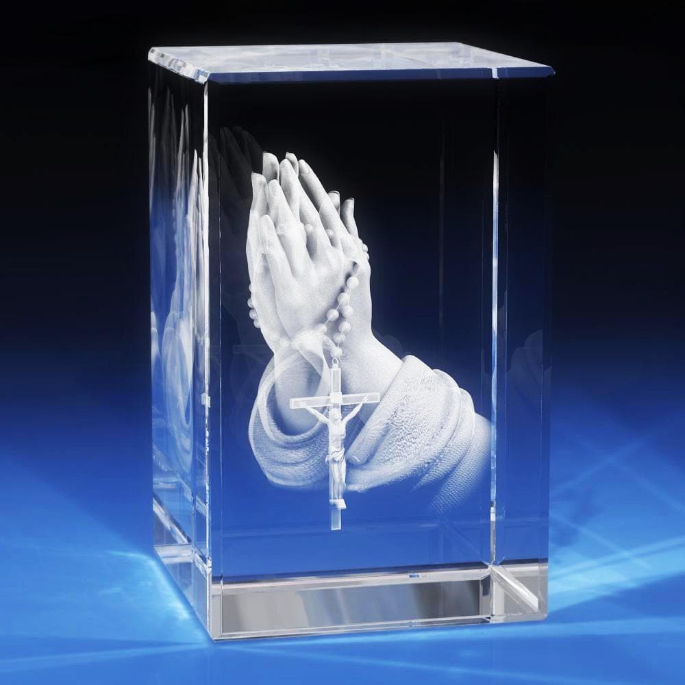3D Crystal Praying Hands | 3D Laser Gifts