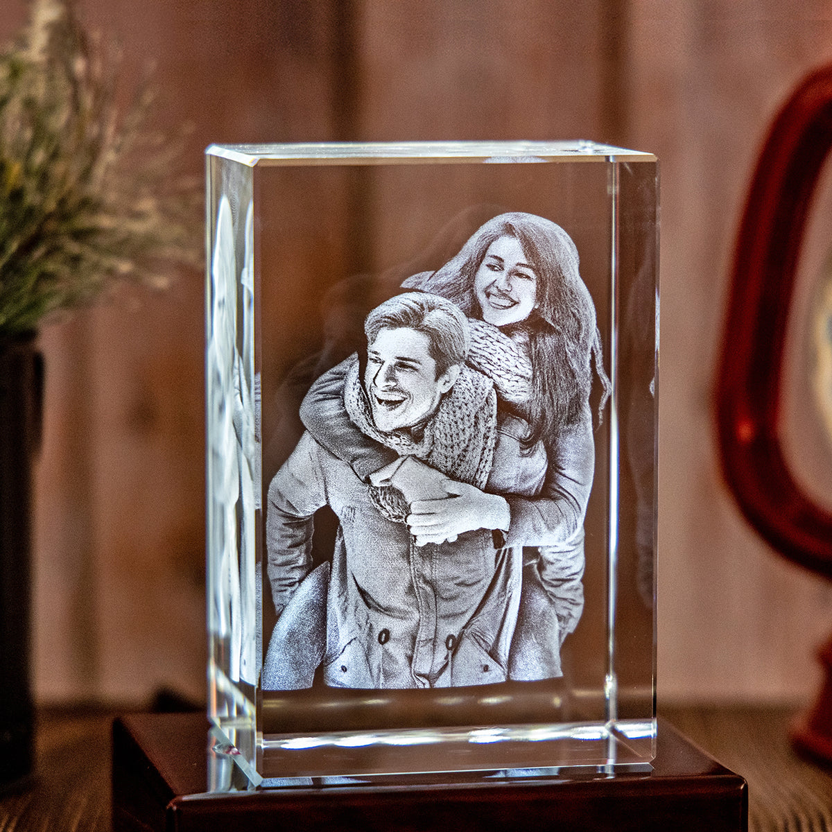 Personalised 3D Crystal 5x8x5 cm for Wife Birthday - Presto