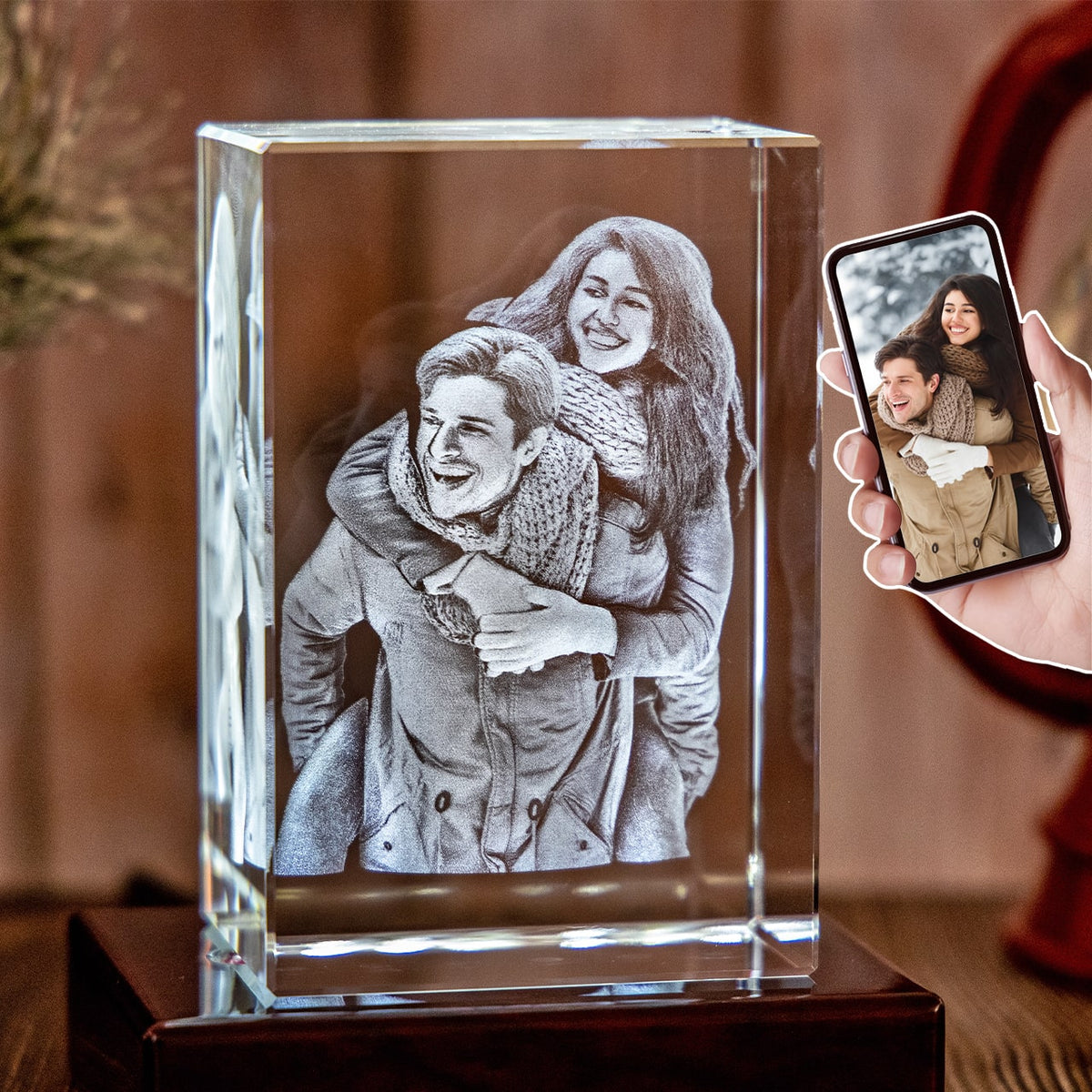 3D Crystal Rectangle For Parents