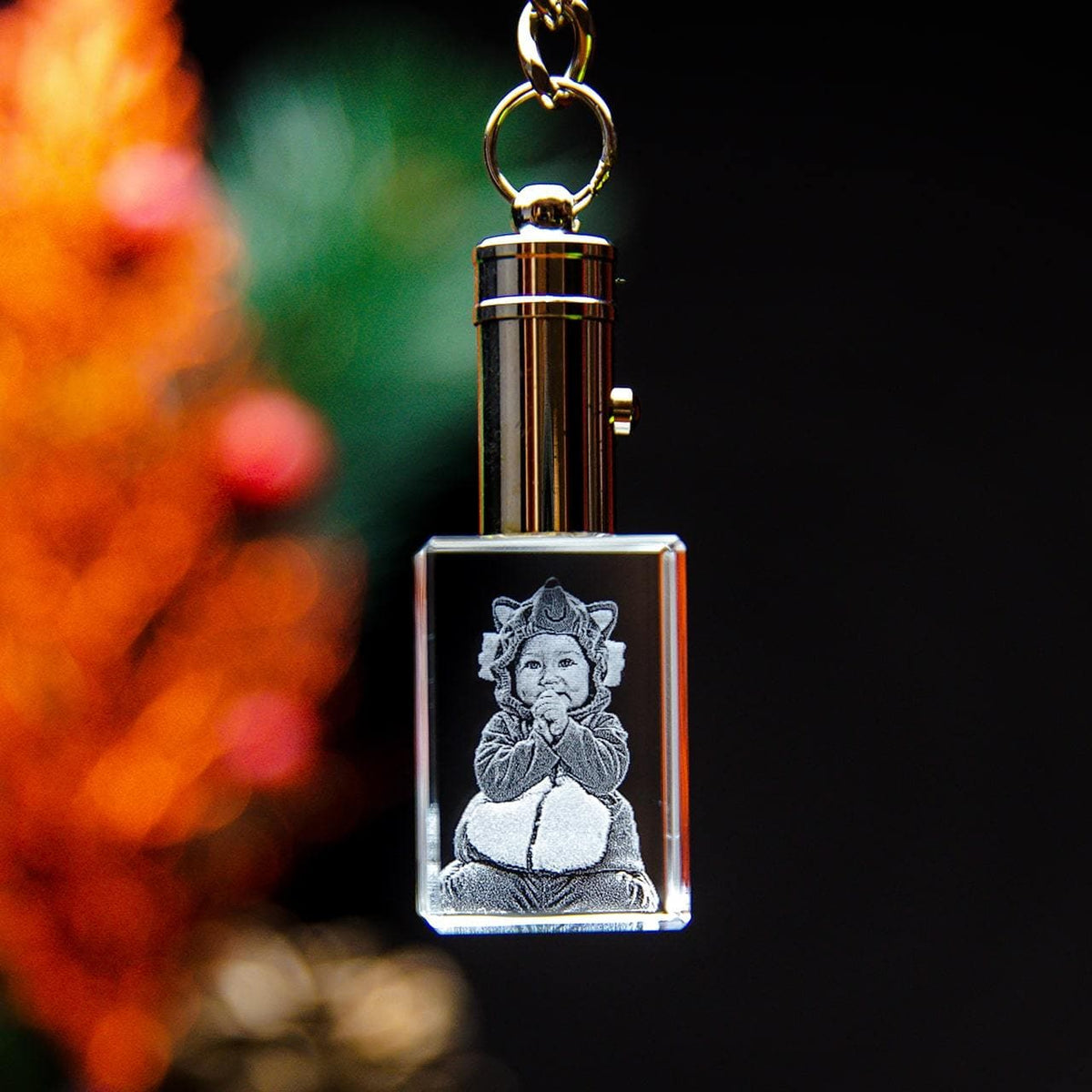 Crystal Keychain Rectangle | 3D Laser Gifts