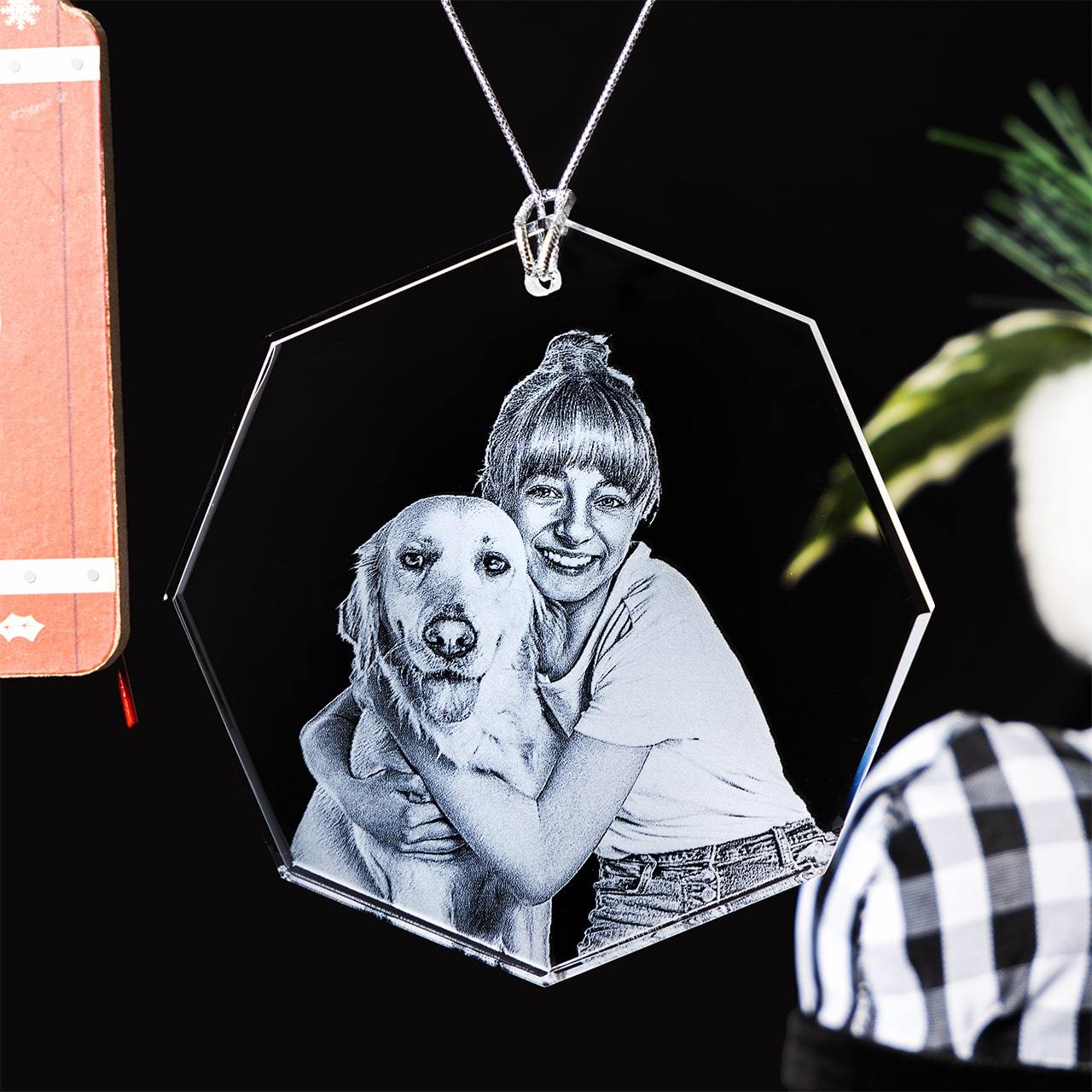 Crystal Ornament Octagon | 3D Laser Gifts